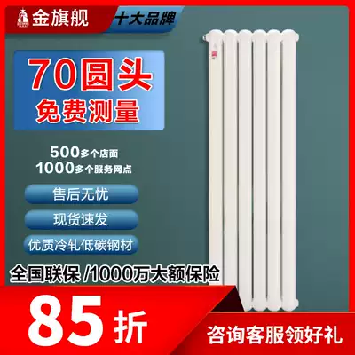 Gold flagship Steel 70 round head radiator household plumbing self-heating waterway gas wall-hung furnace radiator