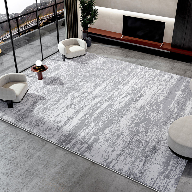 Italian minimalist living room gray carpet light luxury coffee table blanket modern simple home bedroom floor mat resistant to dirt can be cut