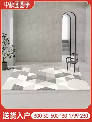 Carpet living room Plaid stripes coffee table carpet bedroom light luxury bed edge blanket dirt resistant easy to clean gray tone home mat