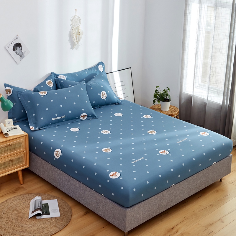 Yuanmeng cotton bed cover one-piece antibacterial mattress cover sheet bedspread bed cover Simmons protective cover non-slip is fixed
