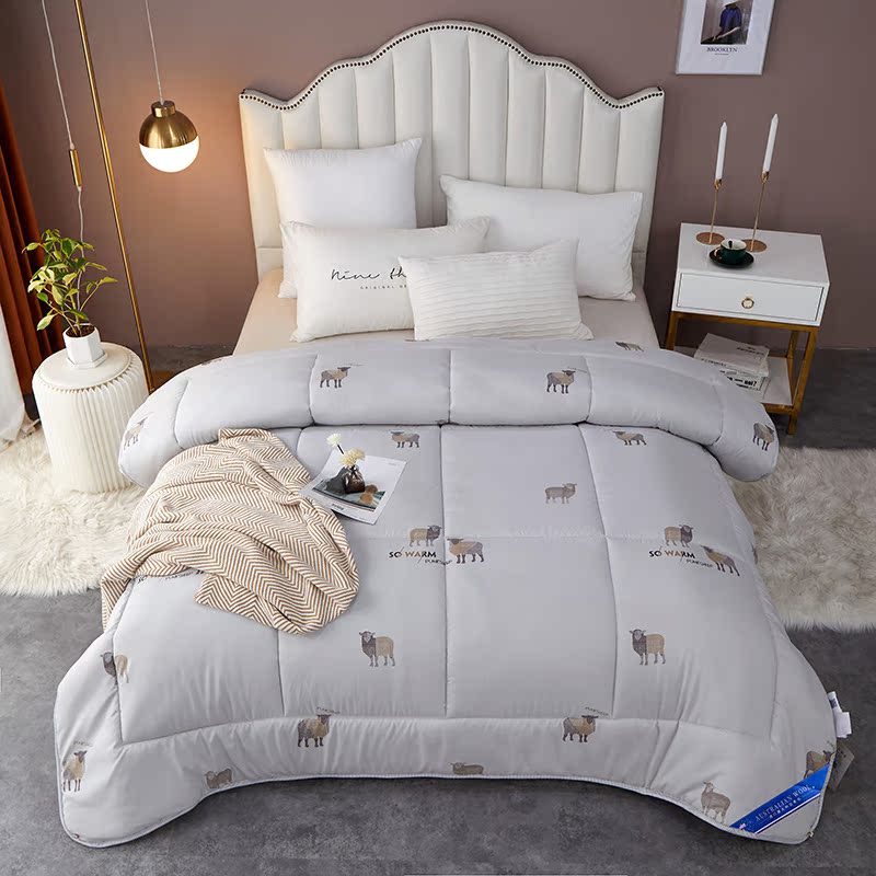 Yafang Ting Australia imported wool is thickened by spring autumn and warm winter by single person Double quilt Four Seasons antibacterial quilt