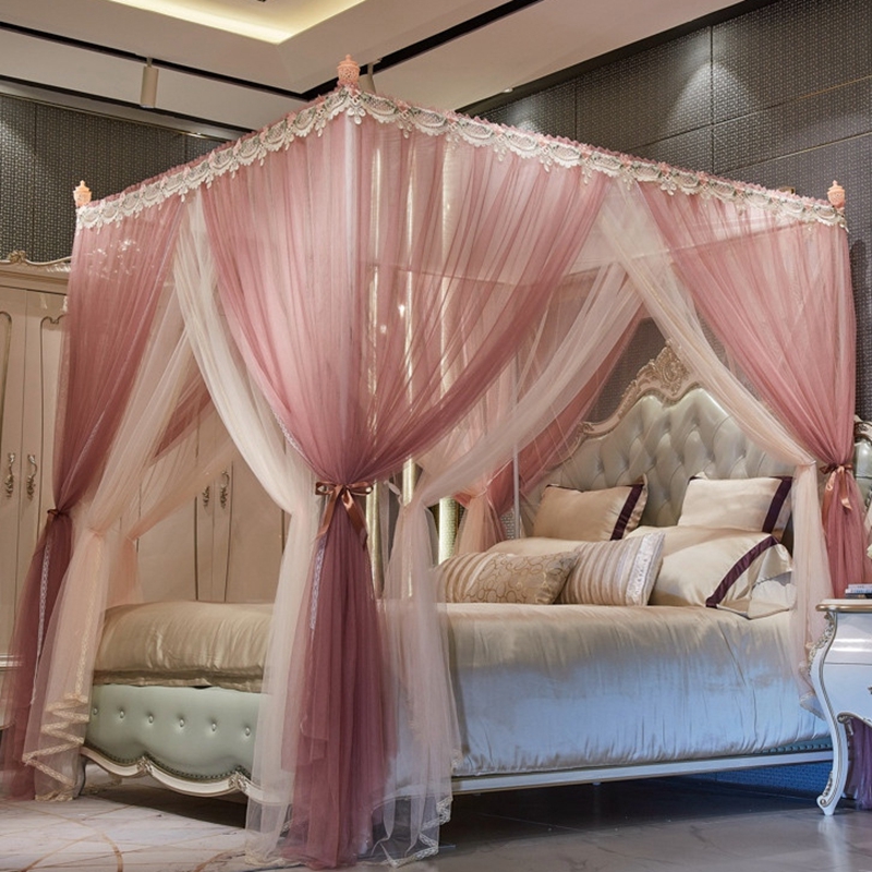 Avonting mosquito net household princess style palace floor-to-ceiling 1 5m thick bracket fixed 1 8m bed encryption pattern