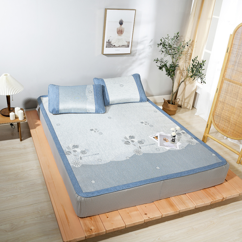 Avontin cool mat ice silk mat washable three-piece folding bed single double summer simple air conditioning soft seat