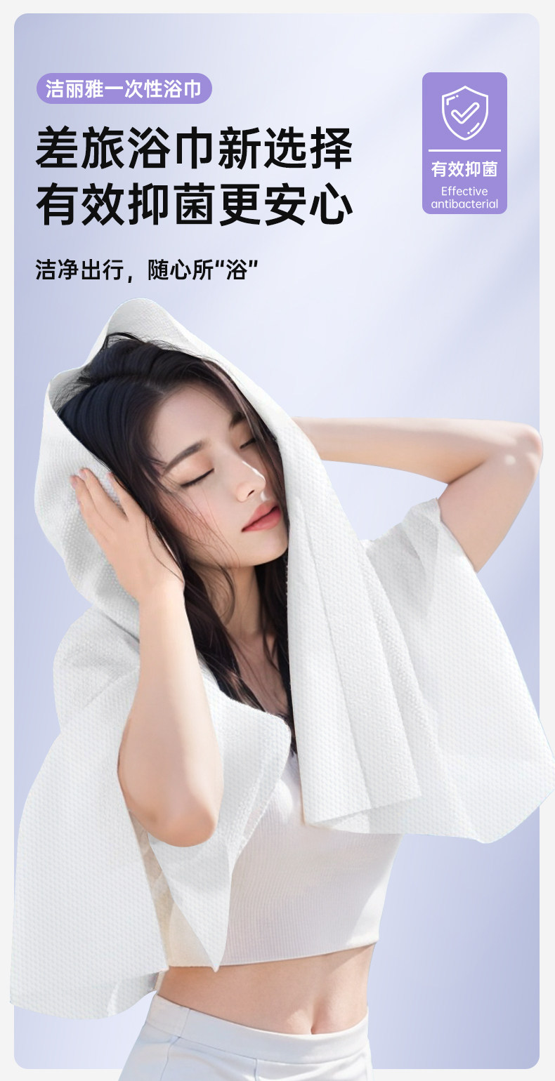 10-Pack of Jialiya Disposable Bath Towels, Large Compressed Towels, Extra Large and Thick, Portable Travel Size, Hotel Supplies — تصویر 1
