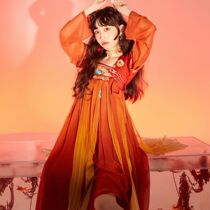 Hanfu female fairy ancient style ancient costume full set of big Qiao Canghai Sea-King Glory joint name] National style dress