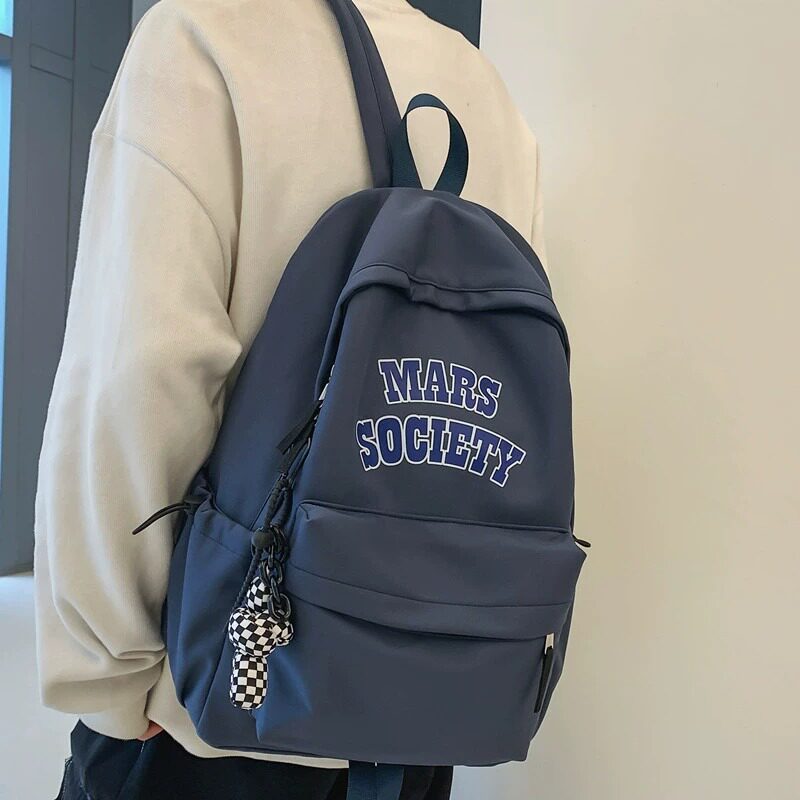 日本书包女大学生背包简约百搭大容量初中生高中生男双肩包时尚