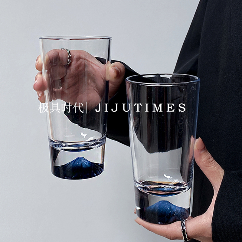 Deep Black Mount Fuji Cup, Niche Design Snow Mountain Cup, Glass Cup, Household Water Cup, Whiskey Cup, Coffee Cup Deep Black Mount Fuji Cup, Niche Design Snow Mountain Cup, Glass Cup, Household Water Cup, Whiskey Cup, Coffee Cup