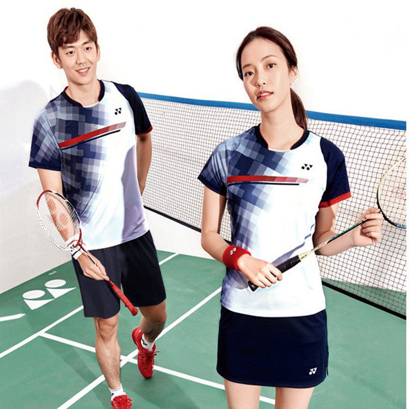 YONEX new badminton clothes men's and women's suits Short-sleeved tops Tennis quick-drying sportswear