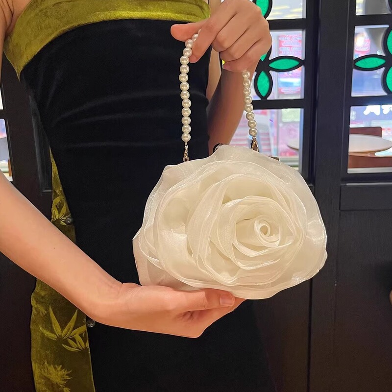 New Chinese-Style Ladylike Retro Pearl Handbag with Camellia Flower, Bridal Bag, Party Bag, Fairy Crossbody Handbag, Small Round Bag New Chinese-Style Ladylike Retro Pearl Handbag with Camellia Flower, Bridal Bag, Party Bag, Fairy Crossbody Handbag, Small Round Bag