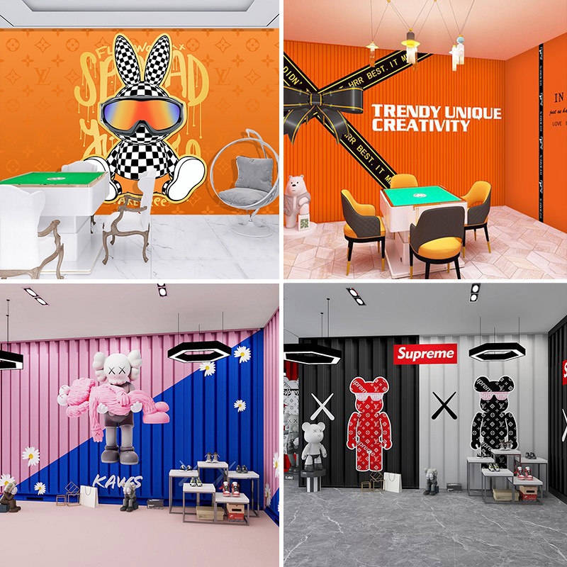 如何用潮牌潮鞋壁纸打造工业风集装箱网红鞋店背景墙?2026潮流趋势揭秘
