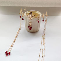 Chaofeng Hanfu hair accessories Phoenix hair crown Tang style headdress ancient costume hair ring ancient hairpin step shaking top hairpin tassel crown