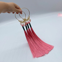 Double tassel hair ring Hanfu headdress Tang style catwalk hair accessories step shaking hairpin bracelet bracelet Dunhuang hair ring