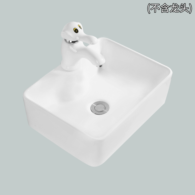 Kindergarten school wash basin ceramic color children's countertop basin washbasin washbasin cartoon baby washbasin