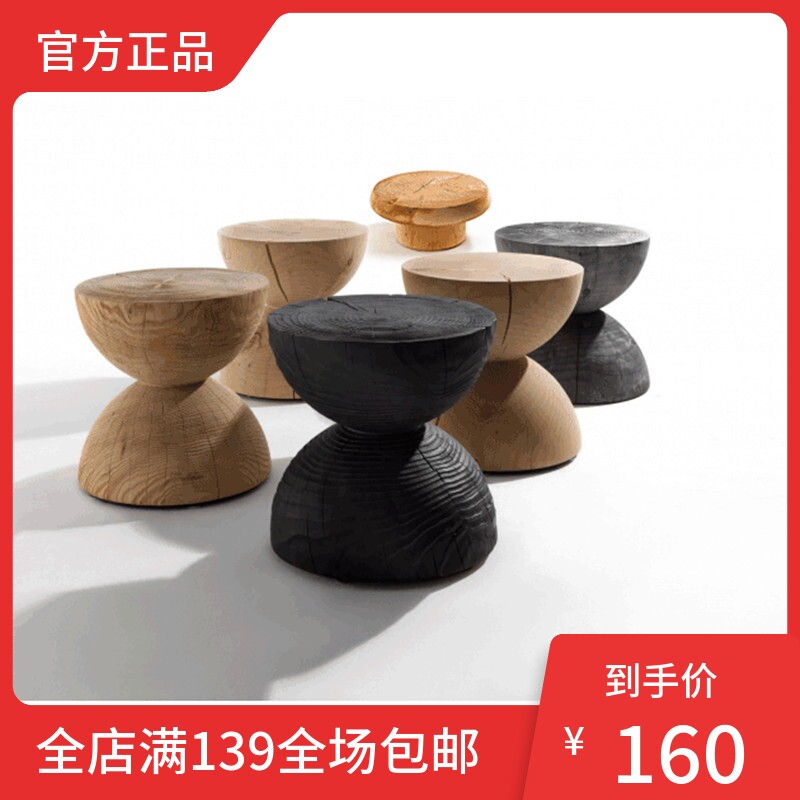 2021 Nordic solid wood stump stool multi-function coffee table side table hotel bed and breakfast creative log pier retro chair stool