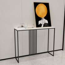 Nordic light and luxurious marble Xuanguan Table New Chinese end view table decoration modern entrance hall leaning against wall shelf