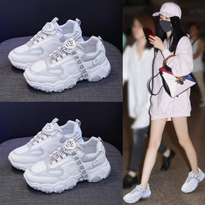 春季潮老爹女鞋超火显脚小厚底增高女鞋潮鞋