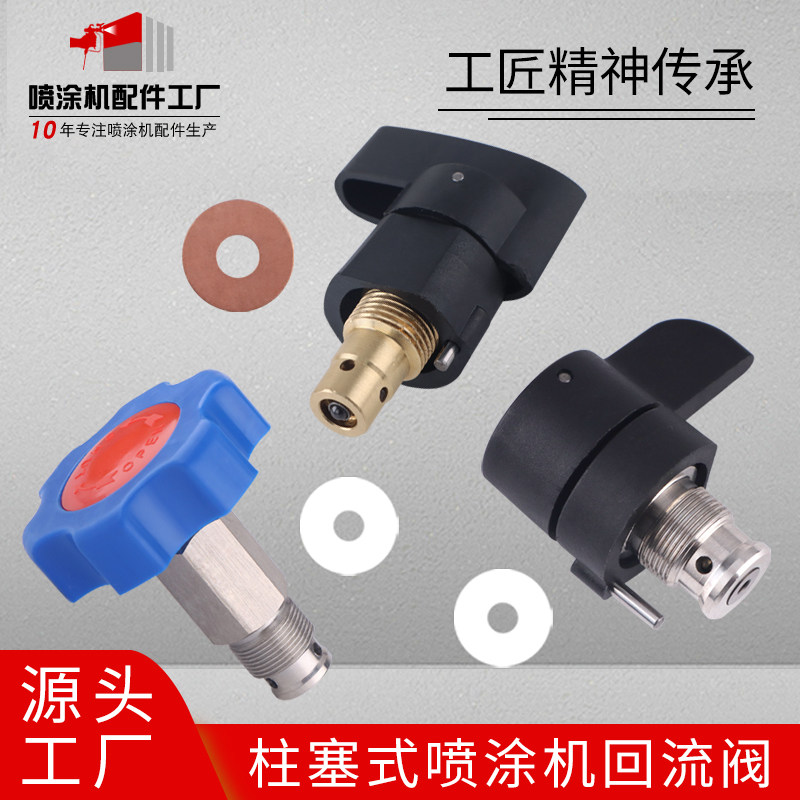 Air-free spray coating machine plunger machine universal reflux valve accessories 390395490495 spray paint pressure relief valve