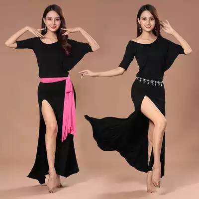 Spring and summer belly dance practice clothing Western dress Modal large size practice clothing Oriental dance beginners are thin