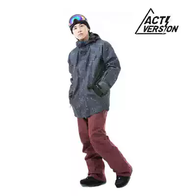 ACTIVERSION Japanese men's single and double board ski pants waterproof, windproof, breathable, warm and wear-resistant mountaineering snow pants