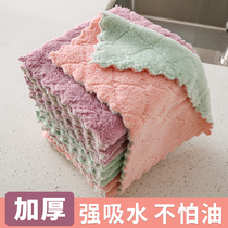 Dishcloth rag for home not dropping out of hair absorbent kitchen polish towel small housework cleaning to grease the hemp cloth to rub the table