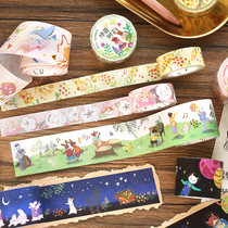 Bronzing and paper adhesive tapes Forest Cartoon Flowers Creative Day Ensemble Fairy Tales DIY HAND TENT DECORATION