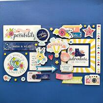 Foreign trade Europe and the United States hard cardboard pre-cut 3D three-dimensional sticker diy decoration 3 kindergarten growth book material