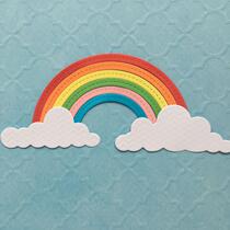 Kindergarten growth book manual diy material bag greeting card photo album scrapbook hand account decoration accessories rainbow clouds