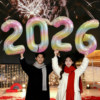 2026 Number Balloons Spring Festival New Year Decoration New Year's Eve Handheld Balloons Creative Photo Props Group Photo Photography