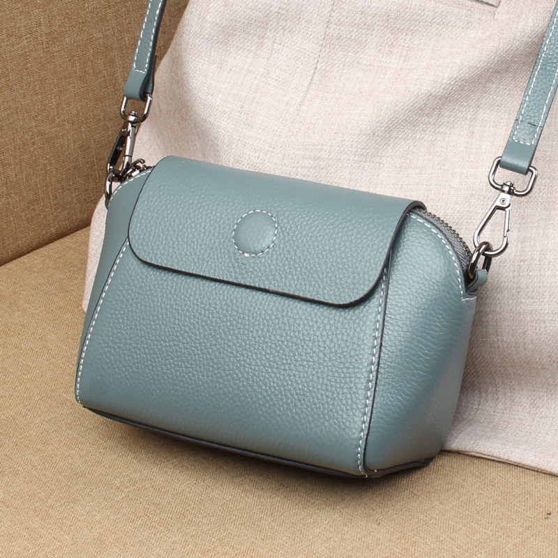 Summer genuine leather ultra-fire packet wave 2022 new fashion cow leather shell bag large capacity single shoulder bag inclined satchel bag