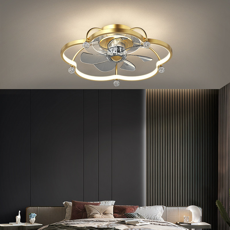Bedroom Dining Room Ultra Slim Ceiling Lamp Light Lavish Home Modern Minimalist Invisible Electric Fan Chandelier Living-room Children Light 