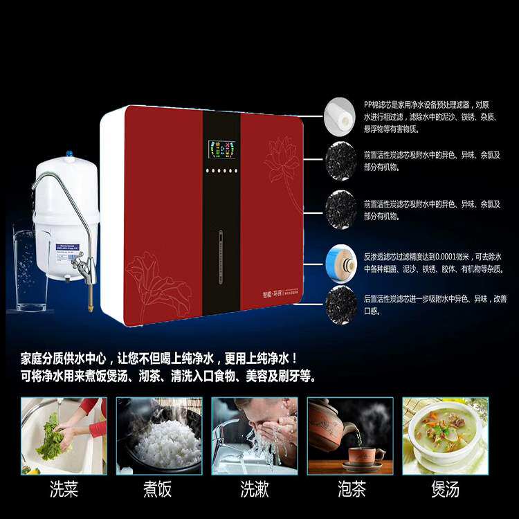 Home Terminal Straight Drinking with water storage bucket filter Water purification equipment 75g ro reverse osmosis water purifier membranes