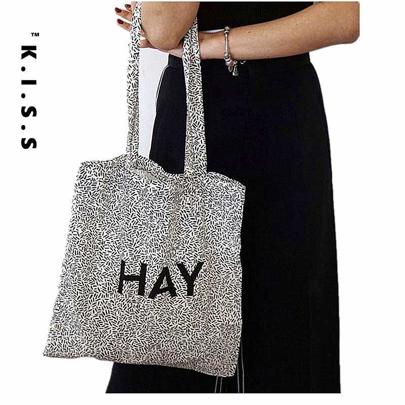 hay summer light sweat-absorbing breathable student literature and art one-shoulder messenger backpack bag shopping environmental protection canvas bag