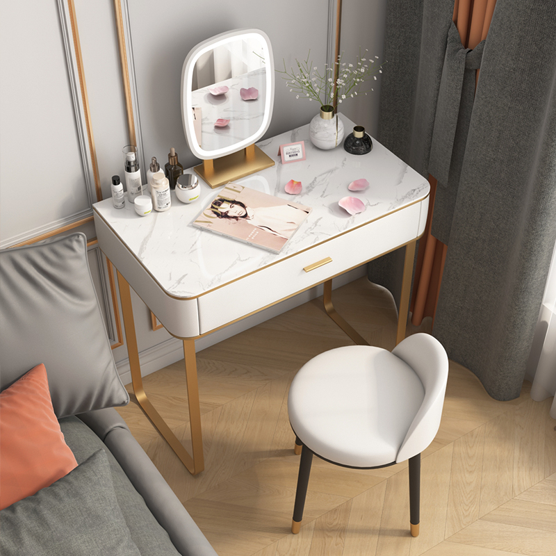 Dressing table dressing table storage cabinet one bedroom modern minimalist small apartment net red princess style light luxury Nordic style