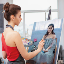 Pure painting oil painting custom portrait real character landscape photo pet decoration painting handmade wedding photo large size hanging painting