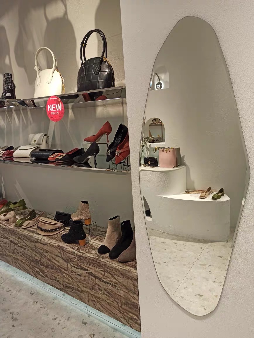 Minimalist hanging Alien mirror wall-mounted adhesive wall free of punch clothing Shop full body mirror fitting mirror home wearing mirror mirror 