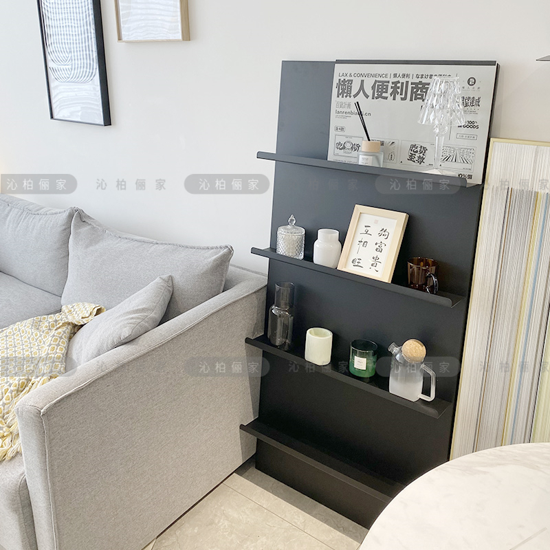 Medieval Bookshelf Metal Leaning Against Wall Floor Magazine Rack Cosmetic Ornaments Display Cabinet Nets Red Ins Multilayer Shelve