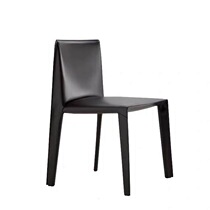 Nordic simple modern saddle leather all-inclusive dining chair Sales office model room leisure chair backrest Cafe chair