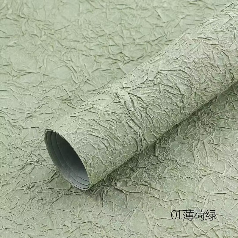 Stone-Patterned Wrapping Paper, Crepe Paper, Colored Tracing Paper, Forest Green Kindergarten Environment Creation Theme Wall DIY Craft Materials, 100% off Crepe Paper, Valentine's Day Gift, Retro Business Gift Box, Simple Wrapping Paper