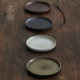 Undecorated pure handmade stoneware saucepan retro pastry small plate pot with teapot tray Japanese cuisine tray