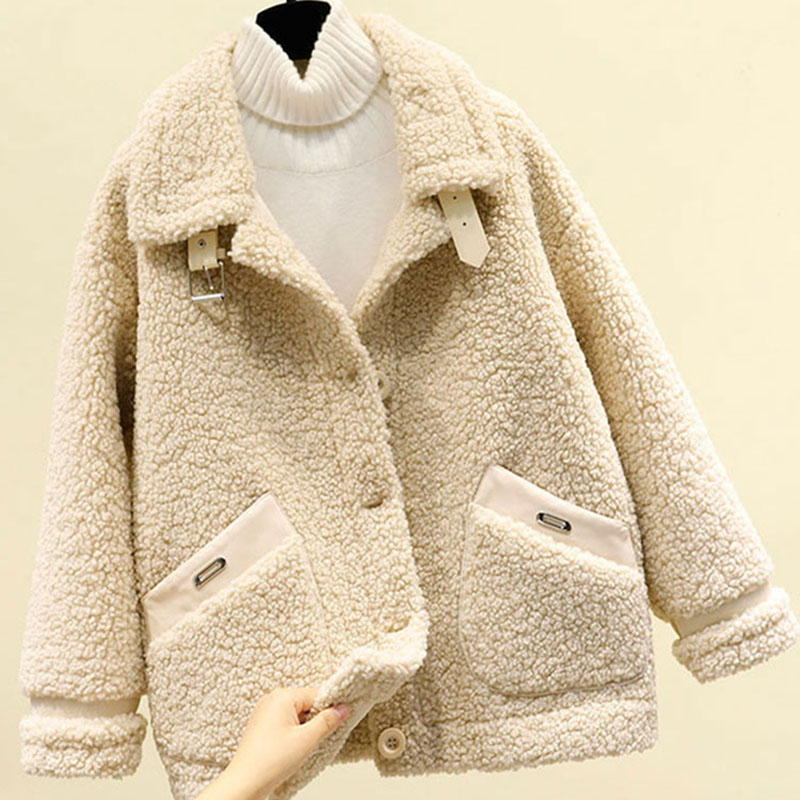 Karobi women's 2020 new pocket inlaid leather fashion autumn Western style value granular velvet jacket 