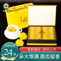 Corena chrysanthemum 2022 Jiangxi Shangrao Xiaoqi yellow chrysanthemum gift box with a cup of tribute chrysanthemum herbal tea Wuyuan imperial chrysanthemum