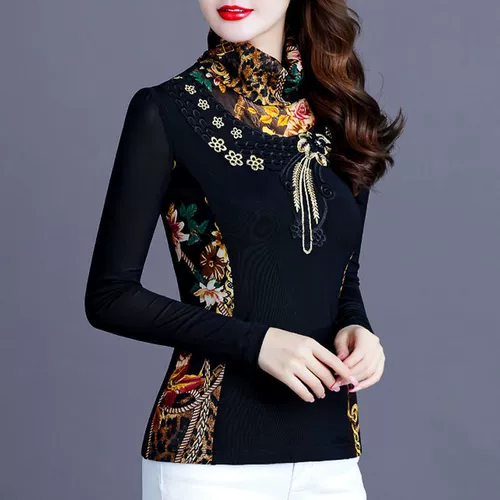 Утепленный удерживающий тепло кружевной шелковый приятный телу демисезонный приталенный лонгслив, в западном стиле