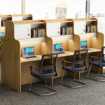 Self-study room study table immersed closed student paid shared postgraduate entrance examination single self-study partition table and chair combination