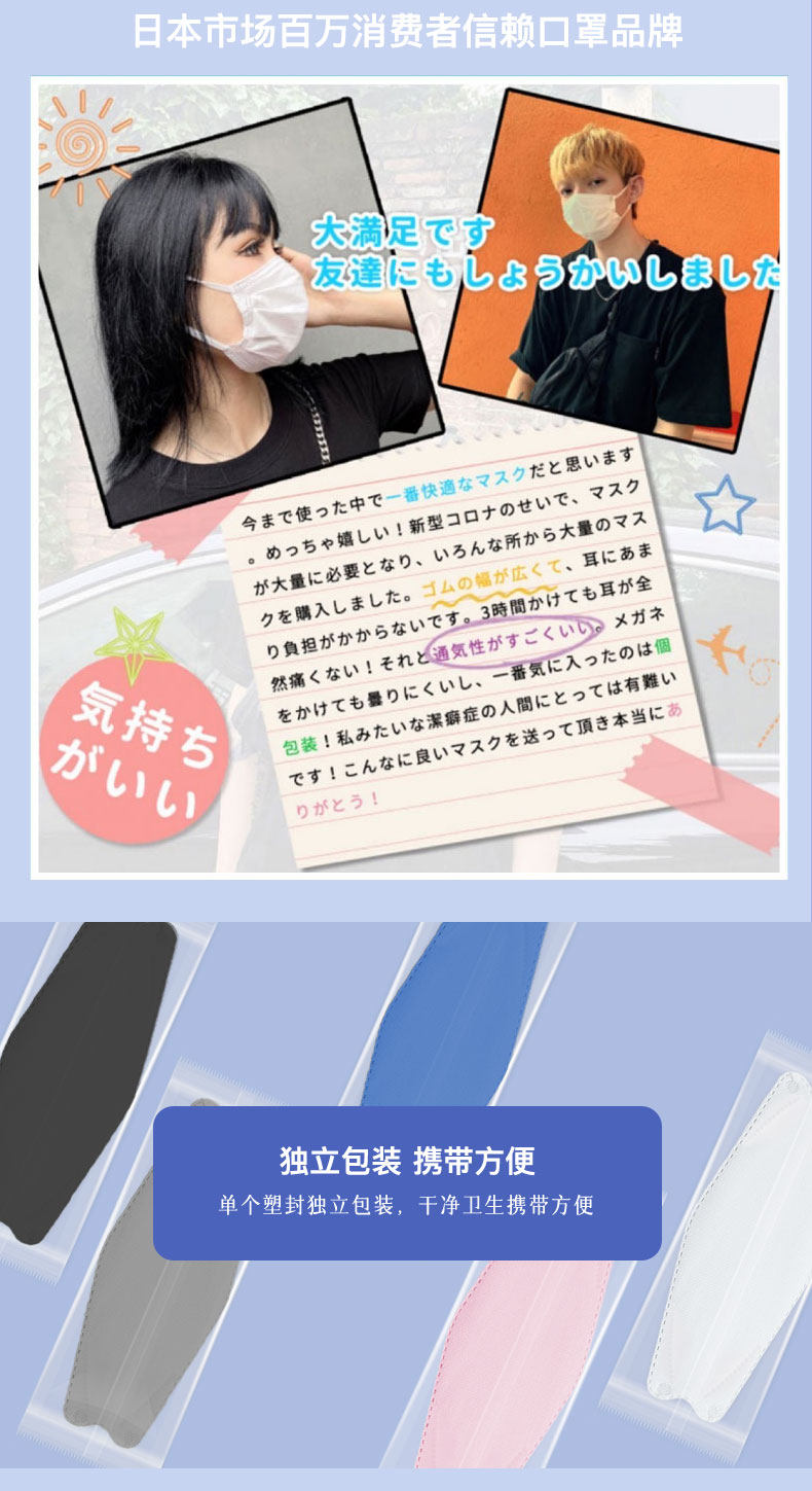 Brodio 四层立体空间口罩 30个独立装 天猫优惠券折后￥19.9包邮（￥39.9-20）3色可选