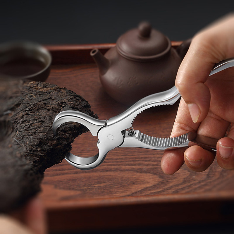 Stainless steel tea pliers tea knife tea opener Puertuo tea tea set accessories tea brick tea cake special pliers tea cone tool