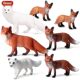 Children's Toys Simulated Animal Models Solid Wild Fox White Fox Arctic Fox Red Fox Set Small Ornaments