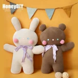 Кролик, кукла для сна для влюбленных, DIY, с медвежатами, с вышивкой, год кролика, подарок на день рождения