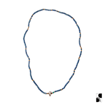 =silvarie=SUNKU39 Japanese origin to make old blue dyed cocoa beads dual-use single lap necklace three lap bracelet