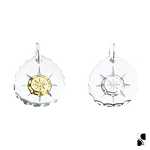 =silvarie=GOD SUNS round cake silver cake pendant gold cake pendant retro jewelry inlaid with gold and silver ornaments