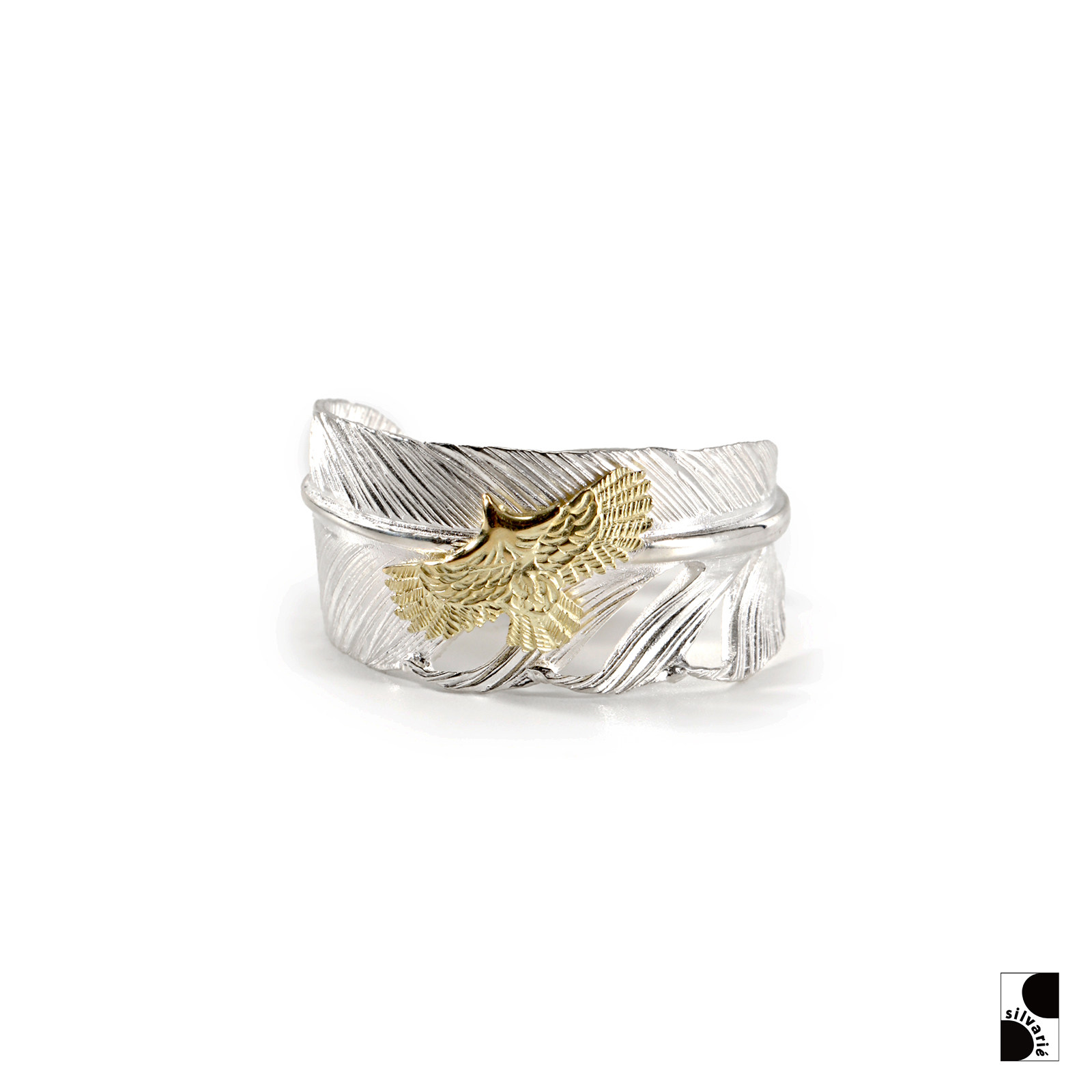 WILDWOOD gold eagle feather ring